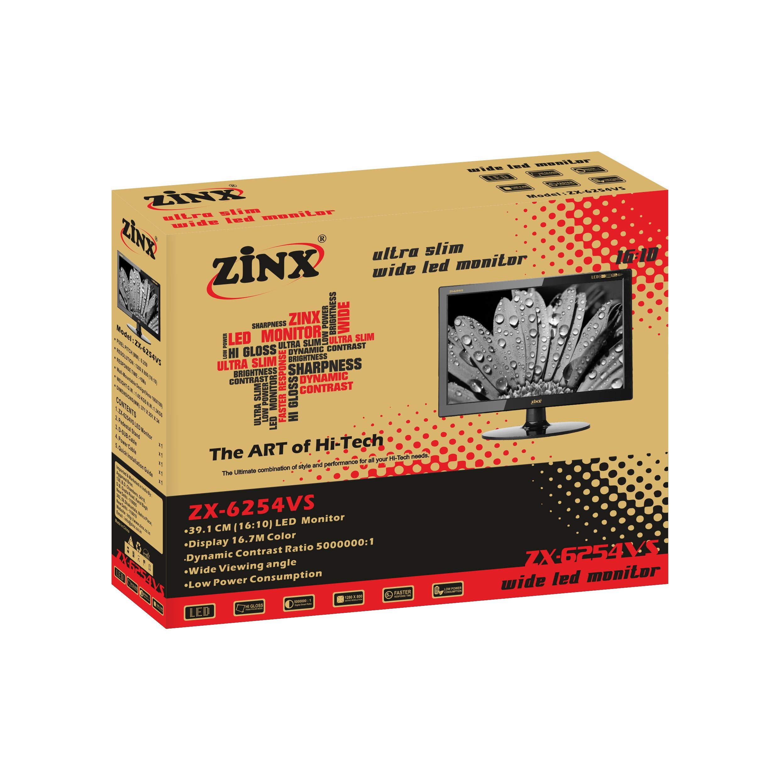 ZINX ZX-6254VS 15.4 (39.1CM) LED Monitor : Amazon.in: Computers